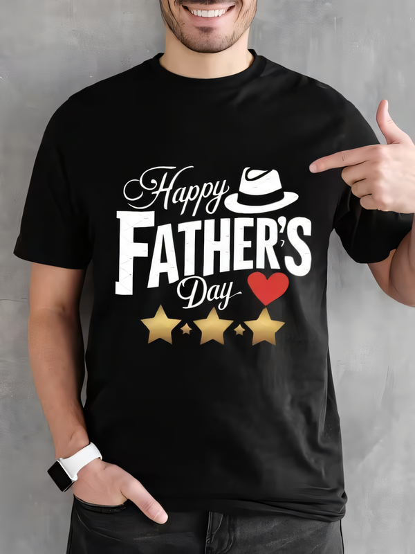 Dad Hat Cotton - Happy Father's Day Men's Black T-Shirt