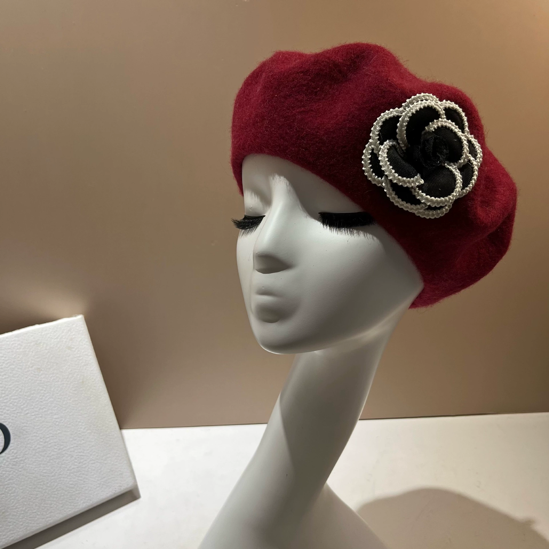 Beret French Wool - Camellia accessories 2025 autumn and winter