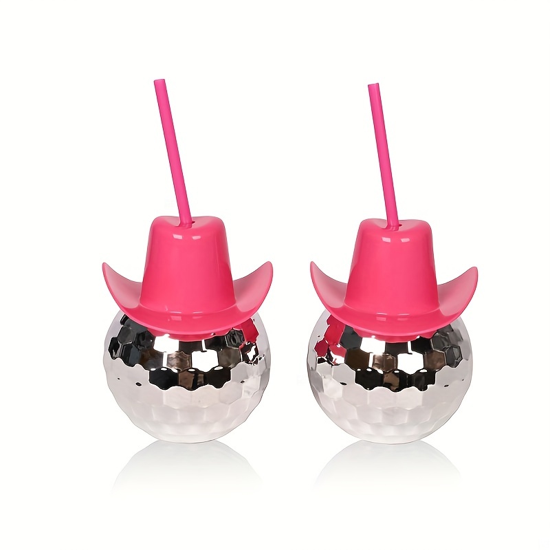 Disco Ball Cowboy Hat Tumbler  - Cowboy Hat Straw 리뷰 및 가격