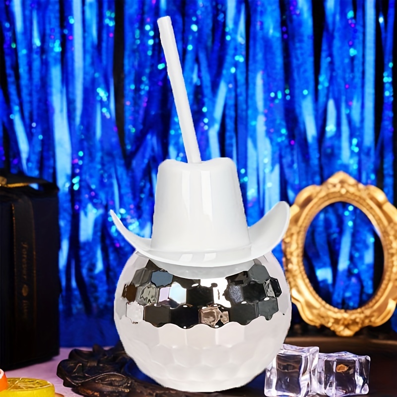 Disco Ball Cowboy Hat Tumbler  - Cowboy Hat Straw 리뷰 및 가격