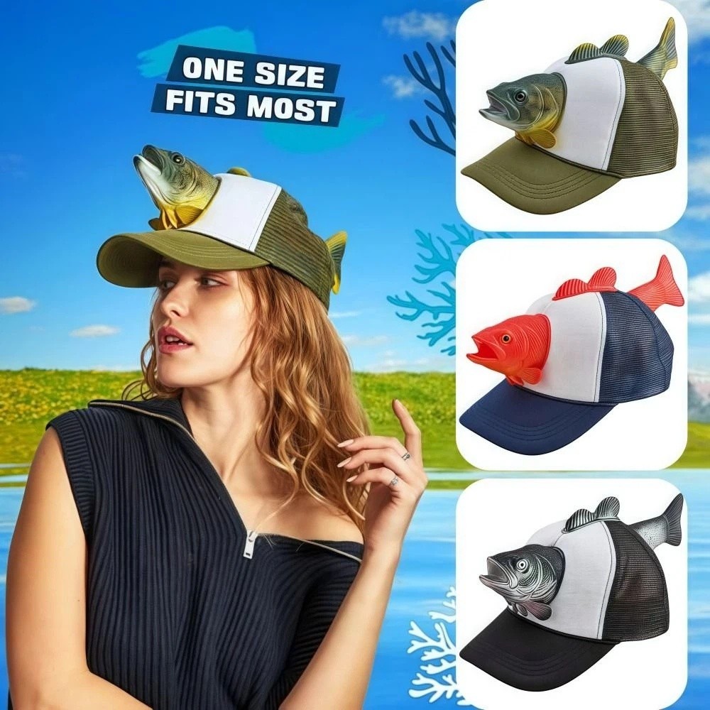 Funny 3D Fish Animal Trucker H - Trucker Cap Mesh 리뷰 및 가격