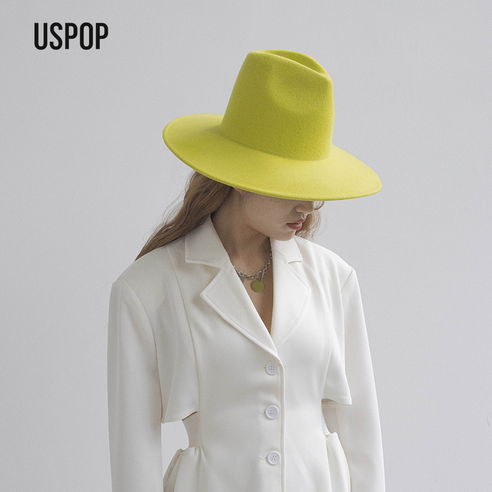 USPOP Autumn Winter Fashion Pl - Fedora Hat Wool 리뷰 및 가격