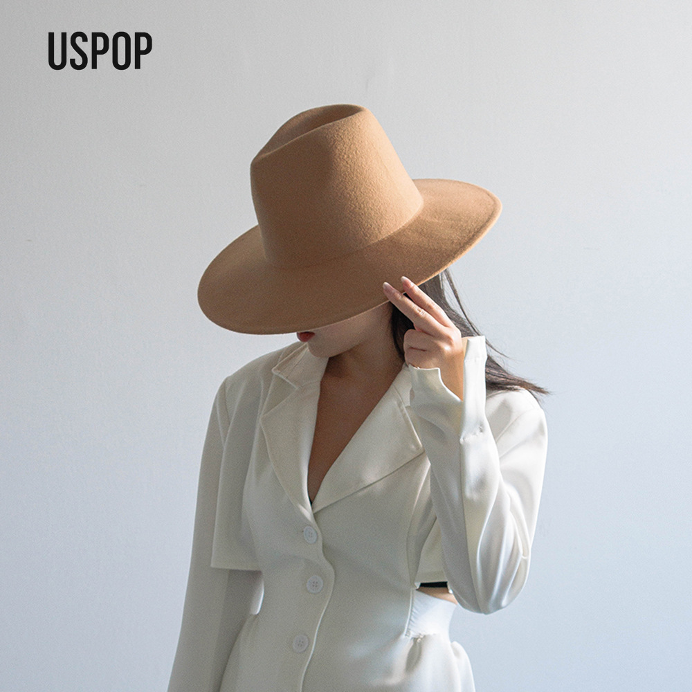 USPOP Autumn Winter Fashion Pl - Fedora Hat Wool 리뷰 및 가격
