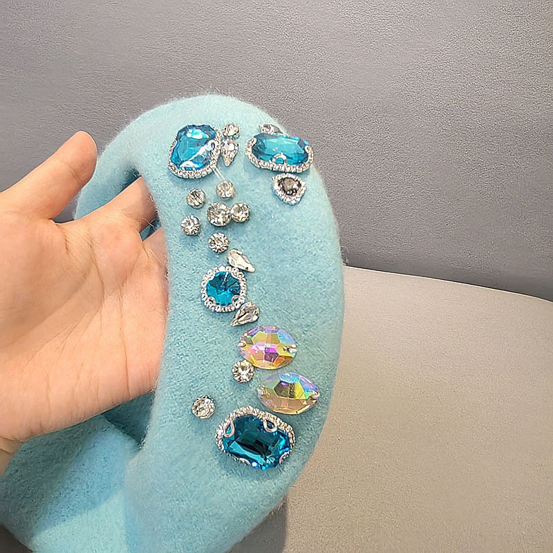 Stunning Rhinestone Wool Beret - Beret French Wool 리뷰 및 가격