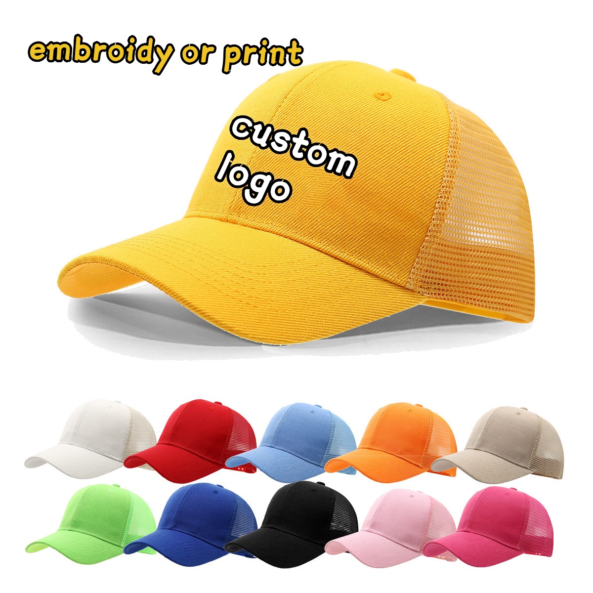 Custom Logo Cap Embroidery Pri - Trucker Cap Mesh 리뷰 및 가격