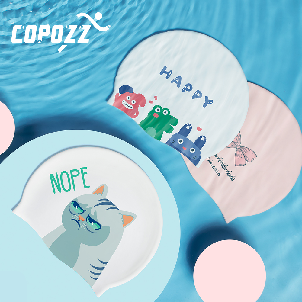 COPOZZ Water Sports Women Men  - Swim Hat Silicone 리뷰 및 가격
