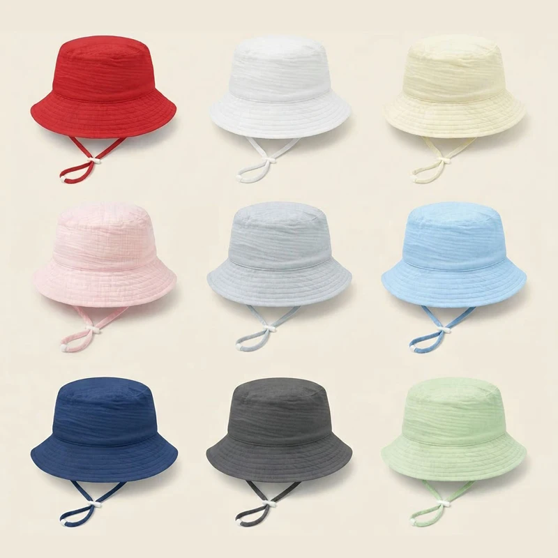 Muslin Baby Summer Hat Adjusta - Bucket Hat Cotton 리뷰 및 가격