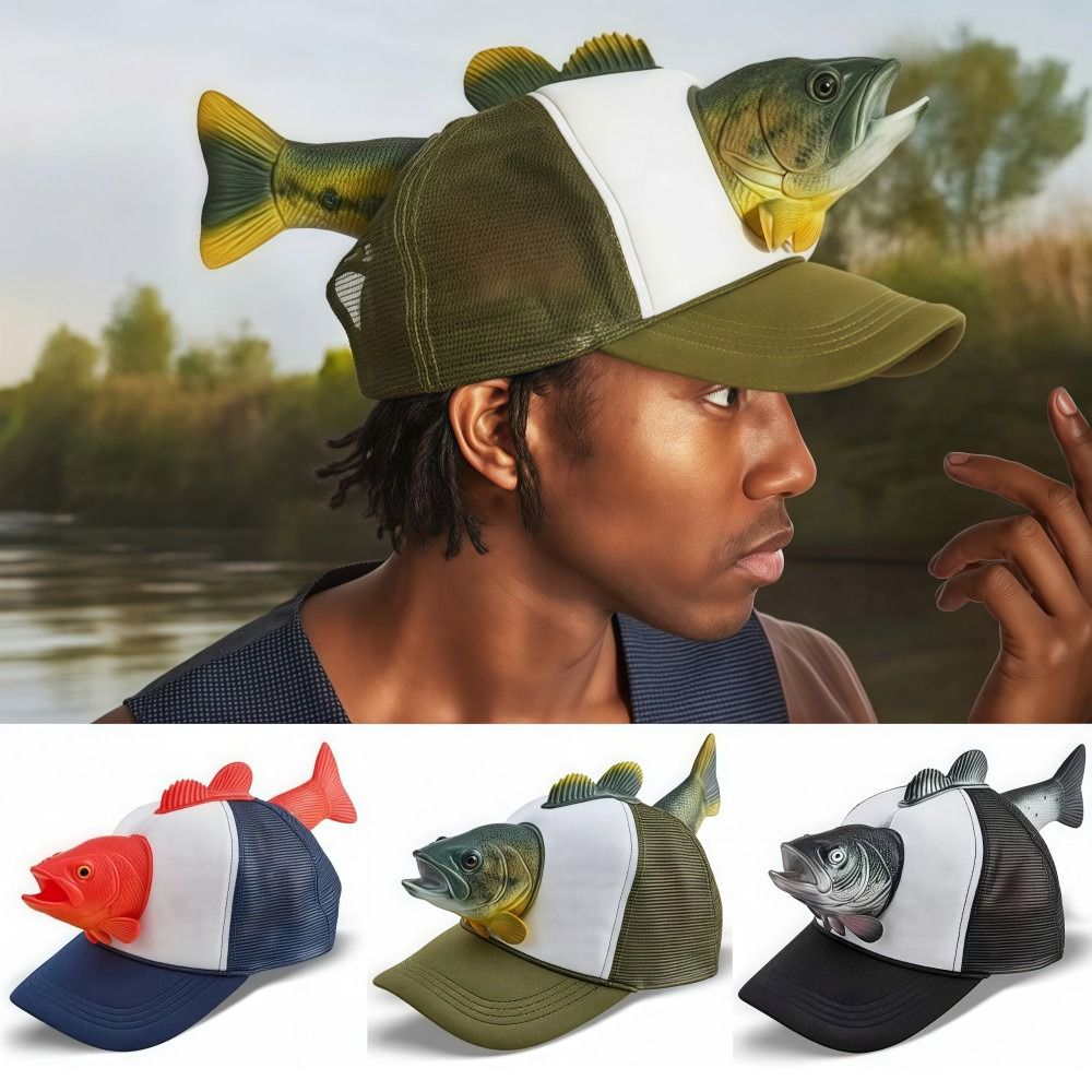 Funny 3D Fish Animal Trucker H - Trucker Cap Mesh 리뷰 및 가격