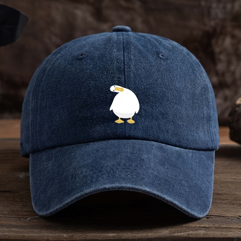 Cute duck print baseball cap w - Baseball Cap Structured 리뷰 및 가격