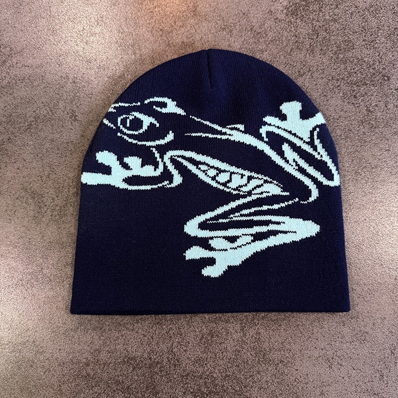 Tree Frog Print Beanie Men Wom - Beanie Cuffed Knit 리뷰 및 가격