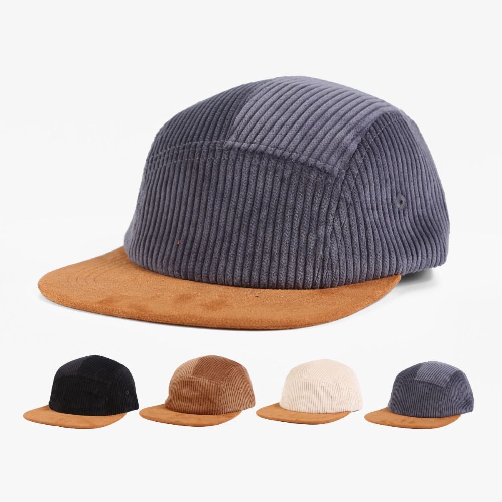 Versatile Retro Flat Brim Base - Corduroy Cap 5 Panel 리뷰 및 가격