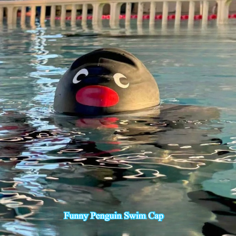Funny Penguin Swim Cap for Adu - Swim Hat Silicone 리뷰 및 가격