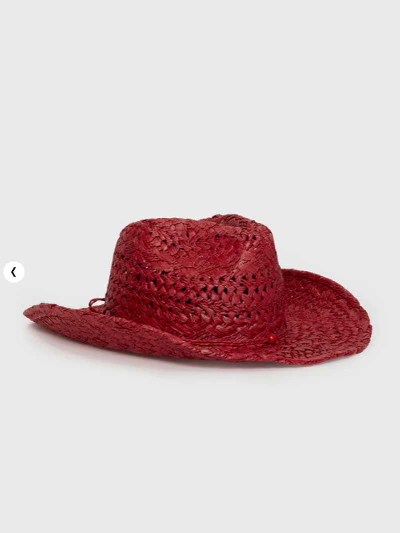 Cowboy hat red hand-painted su - Cowboy Hat Straw 리뷰 및 가격