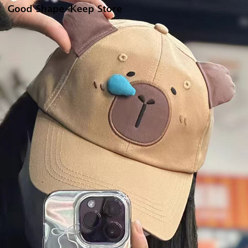 Capybara Embroidery Couple Bas - Golf Cap Dad 리뷰 및 가격