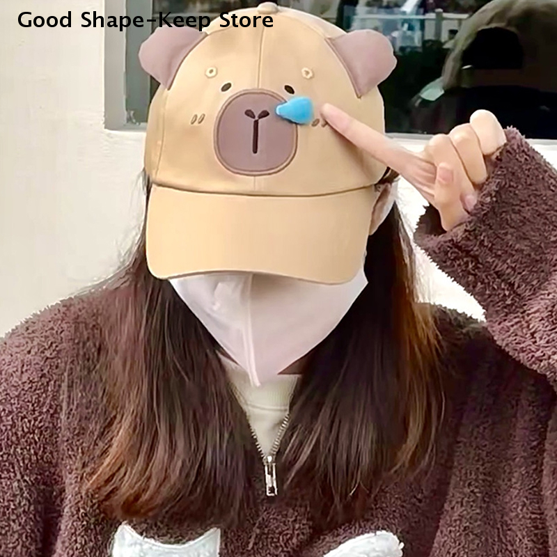 Capybara Embroidery Couple Bas - Golf Cap Dad 리뷰 및 가격