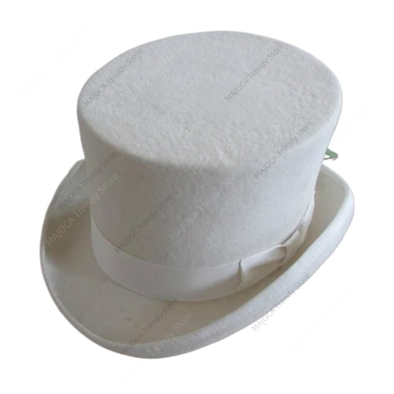 White Hat 100%Wool Felt Top Ha - Fedora Hat Wool 리뷰 및 가격